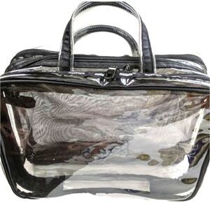 Modella Plastic And Black Nylon Mesh Shower Bag